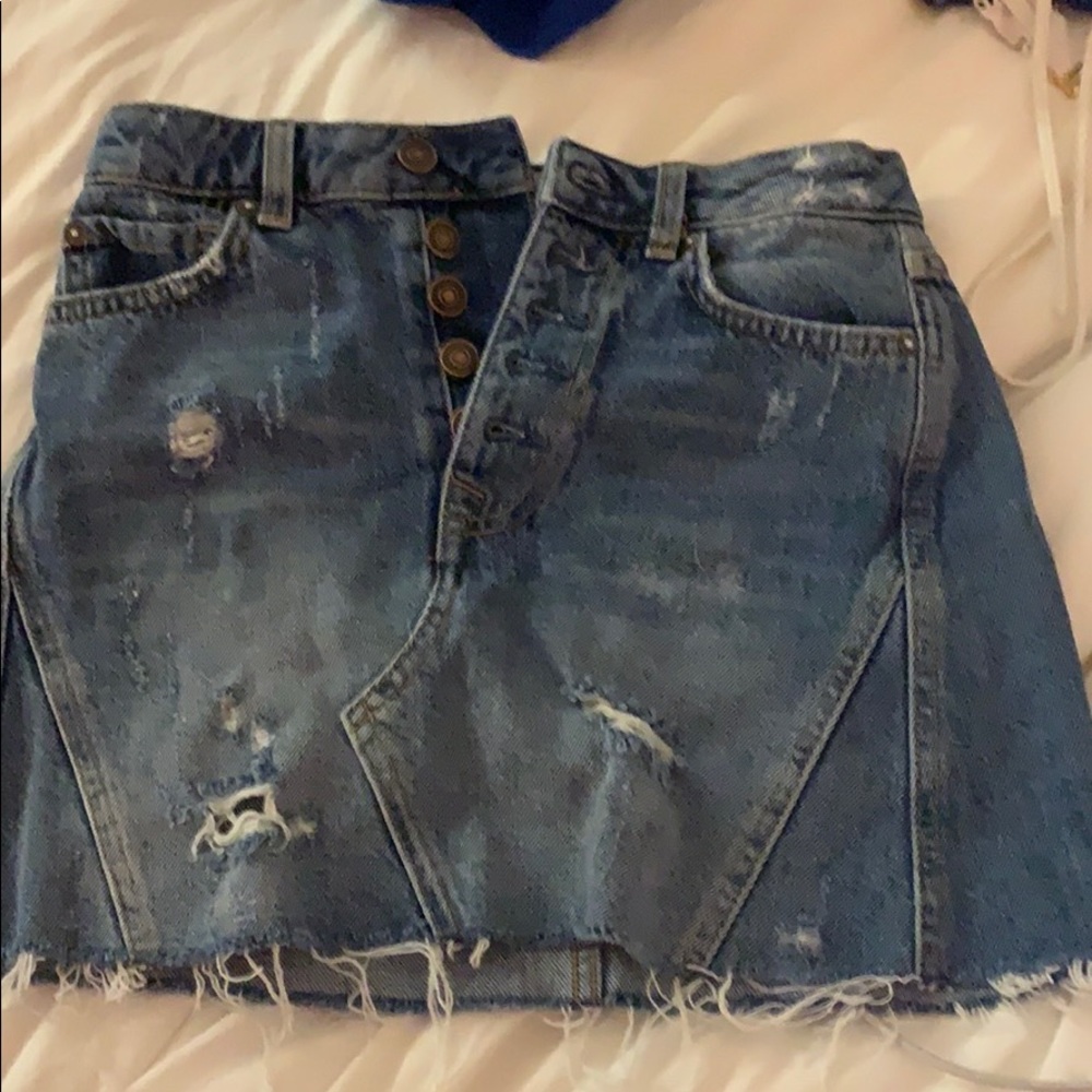 Free People Jean skirt
